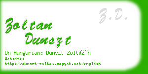 zoltan dunszt business card